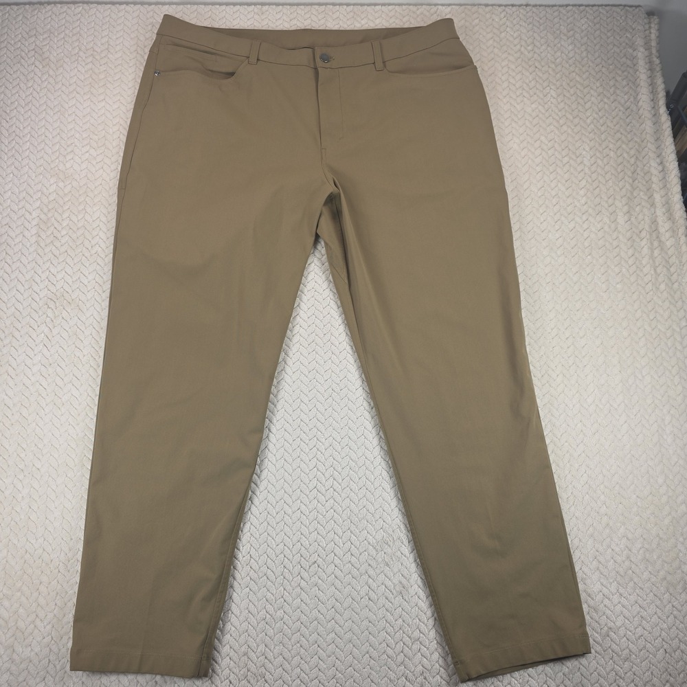Lululemon ABC Pant Classic-Fit Warpstreme Khaki Tan 40x30 LM5AOTS Mens
